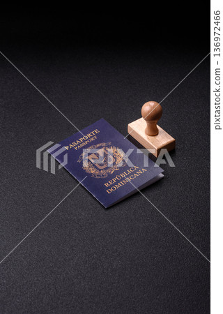 Dominican republic passport, visa for international travel and vacation. Dominican passport Dominican republic passport, visa for international travel and vacation. Dominican passport 136972466