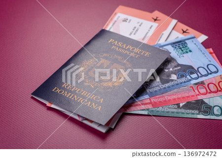 Dominican republic passport, visa for international travel and vacation. Dominican passport Dominican republic passport, visa for international travel and vacation. Dominican passport 136972472