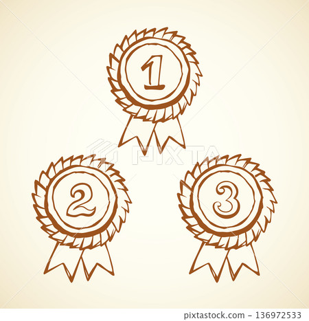 Medal. Vector drawing 136972533