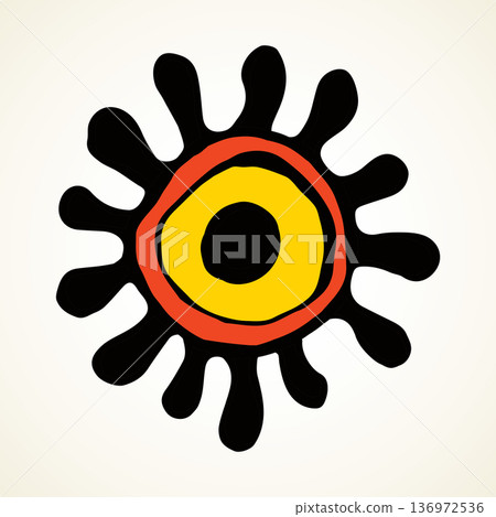 Corono virus bacterium. Vector drawing Corono virus bacterium. Vector drawing 136972536