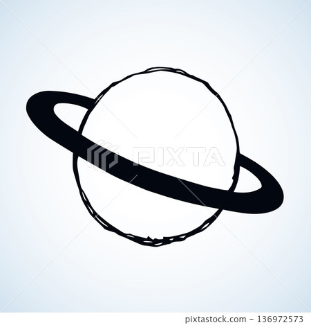 Saturn. Vector drawing 136972573