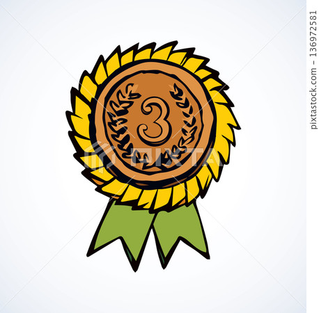 Medal. Vector drawing 136972581