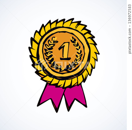 Medal. Vector drawing 136972583