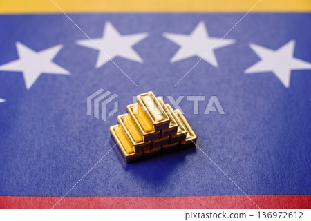 Gold bars or ingots as a tool for balance, financial investment, and savings. Gold bars 136972612