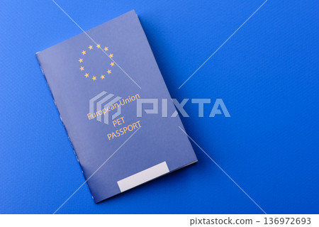 A pet passport is a document for a cat, dog, or other animal. A pet passport 136972693