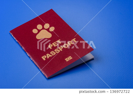 A pet passport is a document for a cat, dog, or other animal. A pet passport 136972722