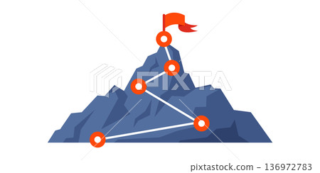 Multiple route options to reach summit success 136972783