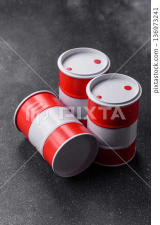 Metal barrels containing oil, gas, or chemicals, global fuel prices, and trends. Oil barrels Metal barrels containing oil, gas, or chemicals, global fuel prices, and trends. Oil barrels 136973241