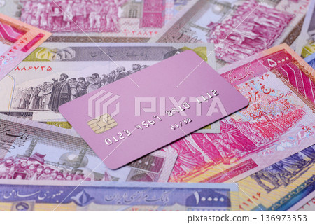 A credit card for contactless cashless payments via a terminal or online. A credit card 136973353