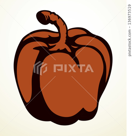 Big Pepper. Vector drawing icon 136973519
