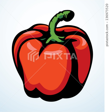 Big Pepper. Vector drawing icon 136973520