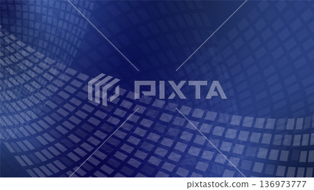 High-tech business background with a navy blue gradient and semi-transparent rectangular lines running through it. 16:9 upper right margin. Advertising material. 136973777