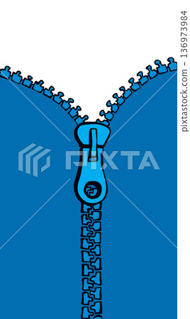 Zipper. Vector drawing Zipper. Vector drawing 136973984