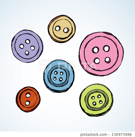 Button. Vector drawing - Stock Illustration [136973986] - PIXTA