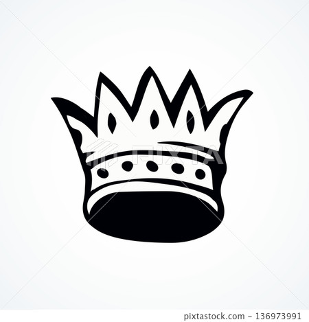 Crown. Vector drawing 136973991