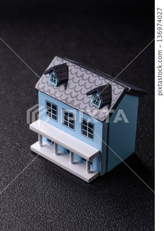 Real estate, conceptual background, buying, renting, investing, and business. Real estate 136974027