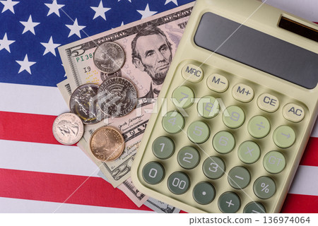 Cash, US dollar currency, financial and business flows. US dollar cash 136974064