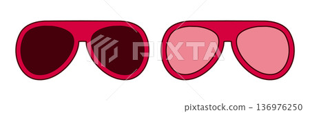 Red sunglasses: stylish eyewear for sun protection Red sunglasses: stylish eyewear for sun protection 136976250