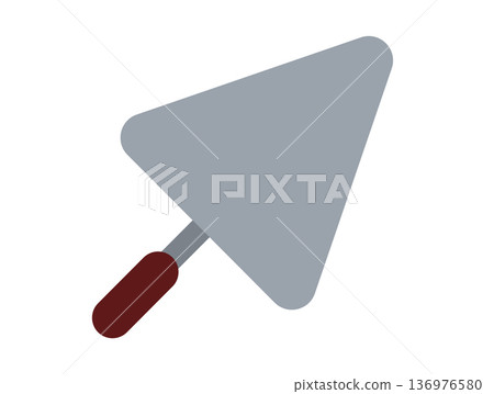 Gray trowel icon for construction and masonry use 136976580