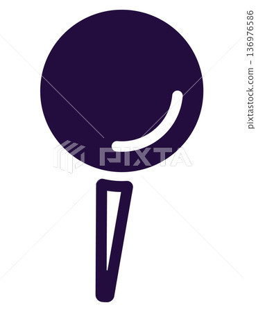 Purple map pin icon on white background Purple map pin icon on white background 136976586