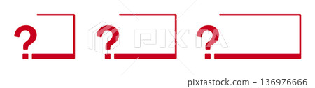 Red question marks in rectangular frames Red question marks in rectangular frames 136976666
