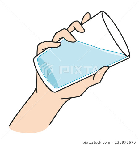 一杯水的插圖 136976679