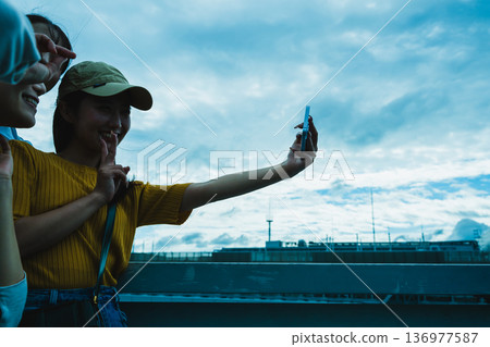 Selfie at the airport 136977587