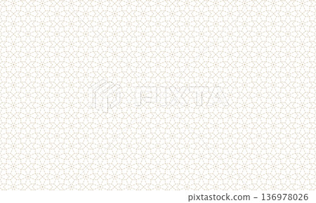 Modern floral pattern of crossed octagons made of dashed lines 136978026