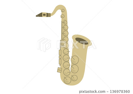Simple tenor saxophone icon 136978360