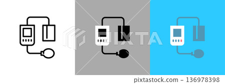 blood pressure meter icon blood pressure meter icon 136978398