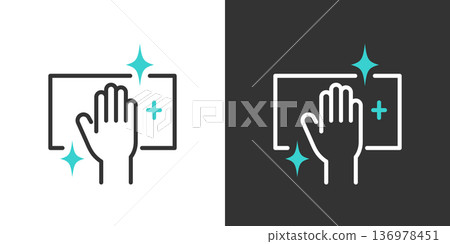 Icon to clean with a rag Icon to clean with a rag 136978451