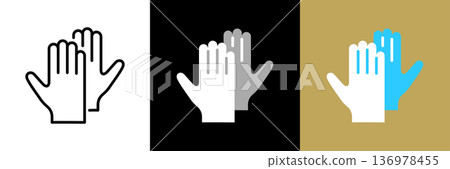 vinyl gloves icon vinyl gloves icon 136978455