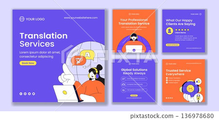 Translation Service Flat Cartoon Hand Drawn Social Media Post Template Background Illustration Translation Service Flat Cartoon Hand Drawn Social Media Post Template Background Illustration 136978680