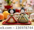 Hina dolls displayed on the Japanese Doll Festival on March 3rd 136978744