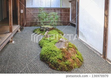 Nov 23 2025 Zen Stone Garden at Sanzen in Temple Kyoto Nov 23 2025 Zen Stone Garden at Sanzen in Temple Kyoto 136978970