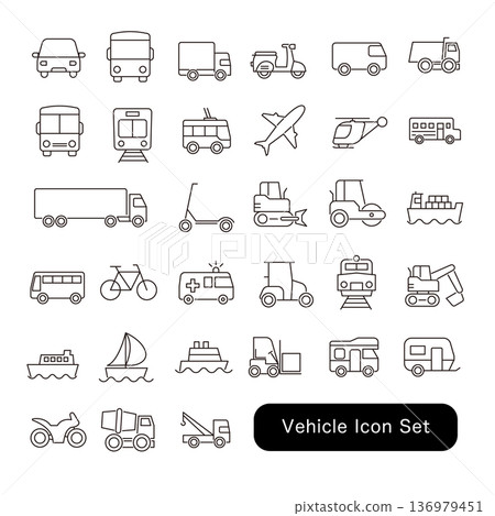 Vehicle icon set Vehicle icon set 136979451