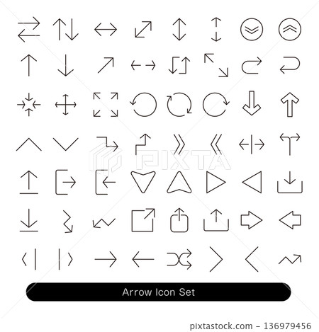 Arrow icon set Arrow icon set 136979456