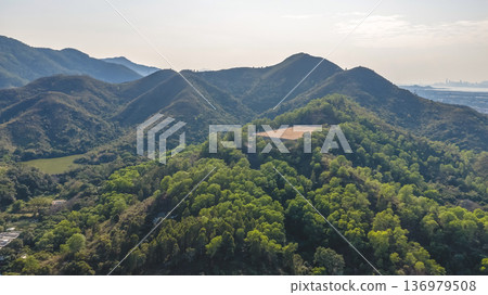 Scenic Ki Lun Shan ridge overlooking northern Hong Kong landscapes Feb 18 2026 136979508
