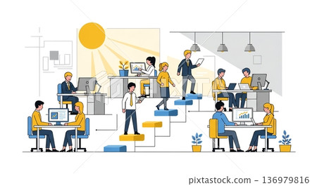 The challenge of business teams striving for growth The challenge of business teams striving for growth 136979816