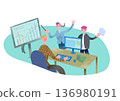 Illustration of a meeting 136980191