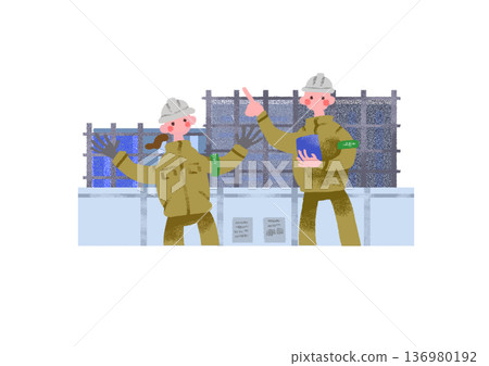 Construction site illustration 136980192