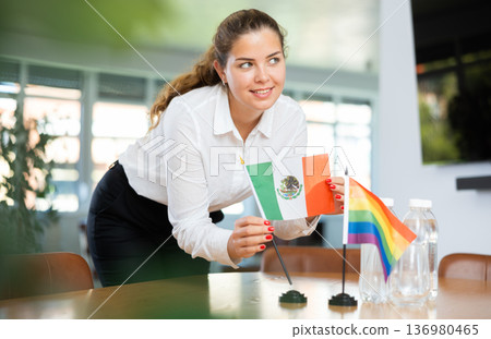 conference, businesswoman, businessman 136980465