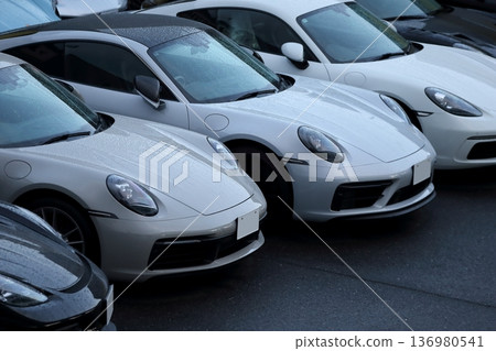 A row of German sports cars 136980541