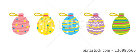 Yo-yo set illustration summer festival fair colorful hand-drawn simple 136980566