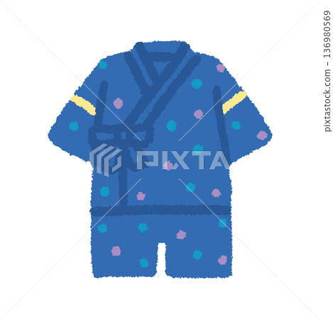 金貝兒童插畫 夏日祭男男孩與服 手繪 簡約 136980569