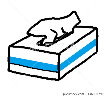 Tissue box illustration Tissue box illustration 136980798