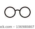 Round glasses illustration 136980807