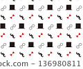 Glasses and mustache items seamless pattern 136980811