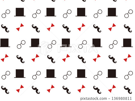 Glasses and mustache items seamless pattern Glasses and mustache items seamless pattern 136980811