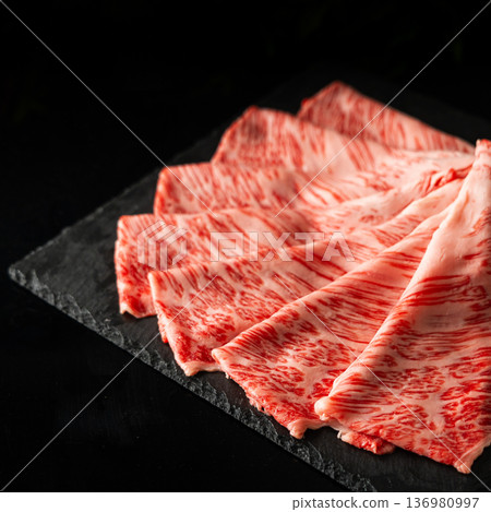 Japanese Black Beef, meat, sukiyaki, shabu-shabu, yakiniku 136980997